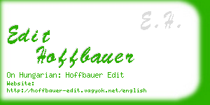 edit hoffbauer business card